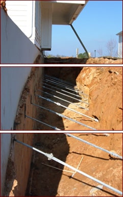 Helical piers are a bowing wall solution for your Atlanta home.