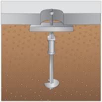 Helical slab piers for your garage or patio repair needs