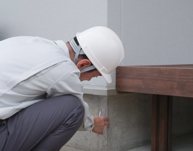 foundation inspection being performed