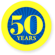 50 years in business seal